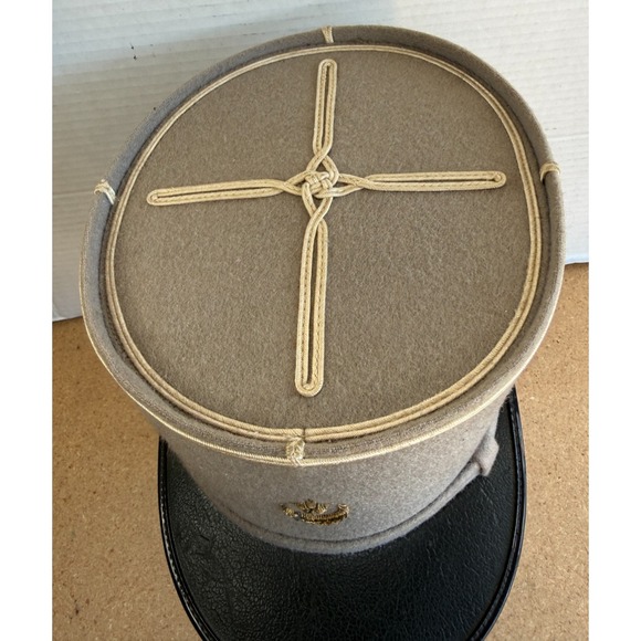 Vintage Algerian French Wool Kepi Unique Gray Military Cap